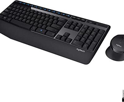 Logitech MK345 Wireless Combo Full-Sized Keyboard with Palm Rest and Comfortable Right-Handed Mouse