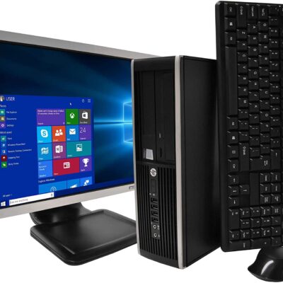HP Elite Desktop PC Computer Intel Core i5 3.1-GHz, 8 gb Ram, 1 TB Hard Drive, DVDRW, 19 Inch LCD Monitor, Keyboard, Mouse, Wireless WiFi, Windows 10 (Renewed)